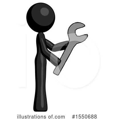 Royalty-Free (RF) Black Design Mascot Clipart Illustration by Leo Blanchette - Stock Sample #1550688