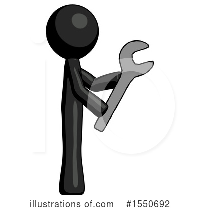 Royalty-Free (RF) Black Design Mascot Clipart Illustration by Leo Blanchette - Stock Sample #1550692