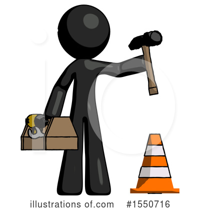 Royalty-Free (RF) Black Design Mascot Clipart Illustration by Leo Blanchette - Stock Sample #1550716