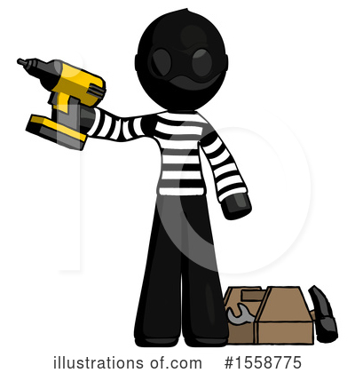 Royalty-Free (RF) Black Design Mascot Clipart Illustration by Leo Blanchette - Stock Sample #1558775