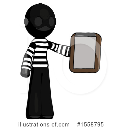 Royalty-Free (RF) Black Design Mascot Clipart Illustration by Leo Blanchette - Stock Sample #1558795