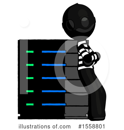 Royalty-Free (RF) Black Design Mascot Clipart Illustration by Leo Blanchette - Stock Sample #1558801