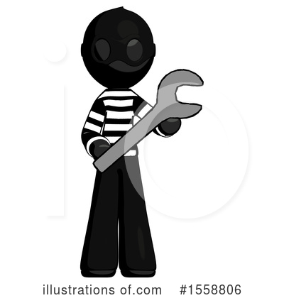 Royalty-Free (RF) Black Design Mascot Clipart Illustration by Leo Blanchette - Stock Sample #1558806