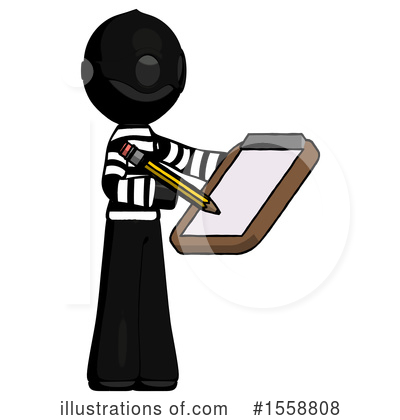 Royalty-Free (RF) Black Design Mascot Clipart Illustration by Leo Blanchette - Stock Sample #1558808