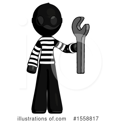 Royalty-Free (RF) Black Design Mascot Clipart Illustration by Leo Blanchette - Stock Sample #1558817