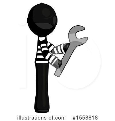 Royalty-Free (RF) Black Design Mascot Clipart Illustration by Leo Blanchette - Stock Sample #1558818