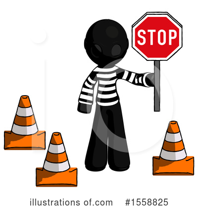 Royalty-Free (RF) Black Design Mascot Clipart Illustration by Leo Blanchette - Stock Sample #1558825