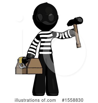 Royalty-Free (RF) Black Design Mascot Clipart Illustration by Leo Blanchette - Stock Sample #1558830