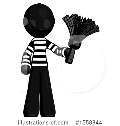 Royalty-Free (RF) Black Design Mascot Clipart Illustration by Leo Blanchette - Stock Sample #1558844