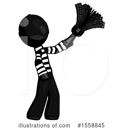 Royalty-Free (RF) Black Design Mascot Clipart Illustration by Leo Blanchette - Stock Sample #1558845