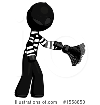 Royalty-Free (RF) Black Design Mascot Clipart Illustration by Leo Blanchette - Stock Sample #1558850