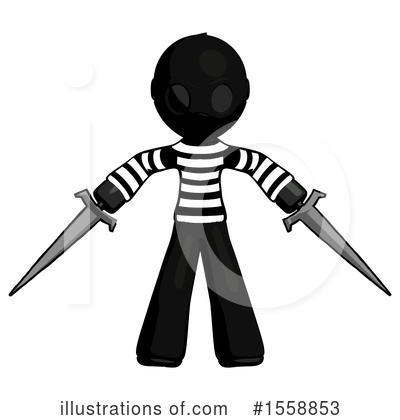 Royalty-Free (RF) Black Design Mascot Clipart Illustration by Leo Blanchette - Stock Sample #1558853