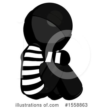 Royalty-Free (RF) Black Design Mascot Clipart Illustration by Leo Blanchette - Stock Sample #1558863