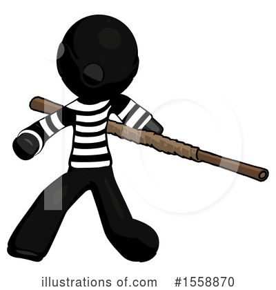 Royalty-Free (RF) Black Design Mascot Clipart Illustration by Leo Blanchette - Stock Sample #1558870