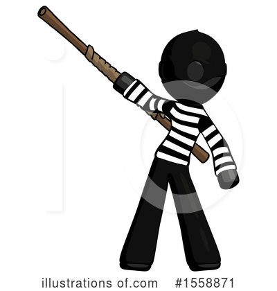Royalty-Free (RF) Black Design Mascot Clipart Illustration by Leo Blanchette - Stock Sample #1558871