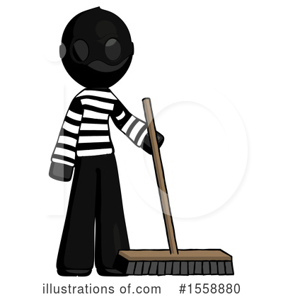 Royalty-Free (RF) Black Design Mascot Clipart Illustration by Leo Blanchette - Stock Sample #1558880