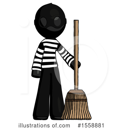 Royalty-Free (RF) Black Design Mascot Clipart Illustration by Leo Blanchette - Stock Sample #1558881