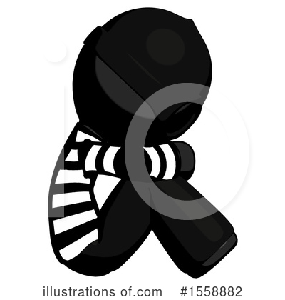 Royalty-Free (RF) Black Design Mascot Clipart Illustration by Leo Blanchette - Stock Sample #1558882