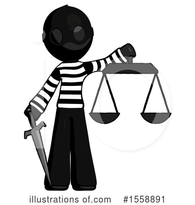 Royalty-Free (RF) Black Design Mascot Clipart Illustration by Leo Blanchette - Stock Sample #1558891