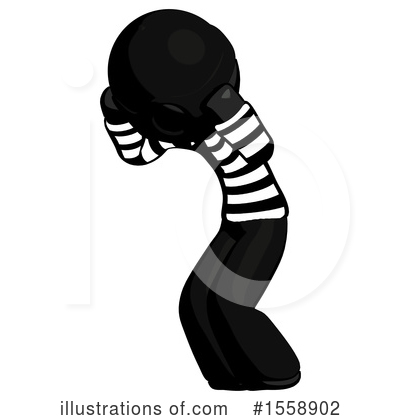 Royalty-Free (RF) Black Design Mascot Clipart Illustration by Leo Blanchette - Stock Sample #1558902