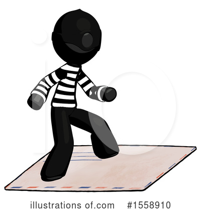 Royalty-Free (RF) Black Design Mascot Clipart Illustration by Leo Blanchette - Stock Sample #1558910