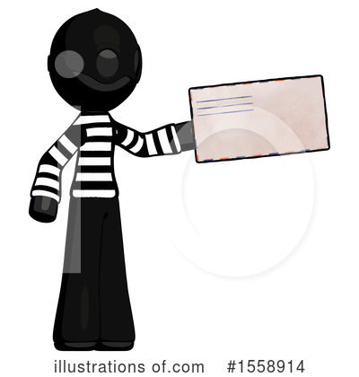 Royalty-Free (RF) Black Design Mascot Clipart Illustration by Leo Blanchette - Stock Sample #1558914