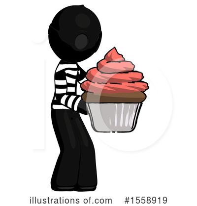 Royalty-Free (RF) Black Design Mascot Clipart Illustration by Leo Blanchette - Stock Sample #1558919