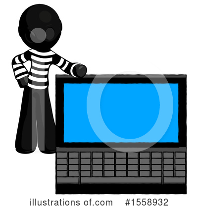 Royalty-Free (RF) Black Design Mascot Clipart Illustration by Leo Blanchette - Stock Sample #1558932