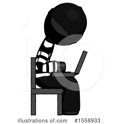 Royalty-Free (RF) Black Design Mascot Clipart Illustration by Leo Blanchette - Stock Sample #1558933