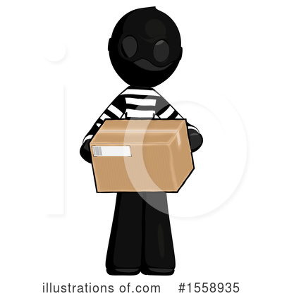Royalty-Free (RF) Black Design Mascot Clipart Illustration by Leo Blanchette - Stock Sample #1558935