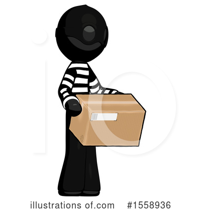 Royalty-Free (RF) Black Design Mascot Clipart Illustration by Leo Blanchette - Stock Sample #1558936
