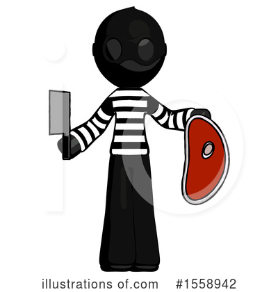 Royalty-Free (RF) Black Design Mascot Clipart Illustration by Leo Blanchette - Stock Sample #1558942