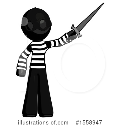 Royalty-Free (RF) Black Design Mascot Clipart Illustration by Leo Blanchette - Stock Sample #1558947