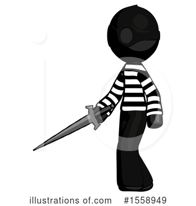 Royalty-Free (RF) Black Design Mascot Clipart Illustration by Leo Blanchette - Stock Sample #1558949