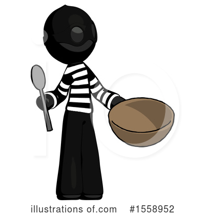 Royalty-Free (RF) Black Design Mascot Clipart Illustration by Leo Blanchette - Stock Sample #1558952