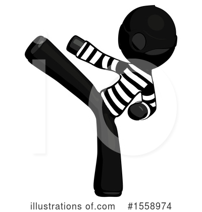 Royalty-Free (RF) Black Design Mascot Clipart Illustration by Leo Blanchette - Stock Sample #1558974