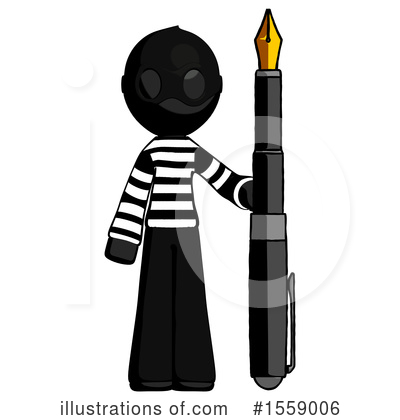 Royalty-Free (RF) Black Design Mascot Clipart Illustration by Leo Blanchette - Stock Sample #1559006