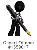 Black Design Mascot Clipart #1559017 by Leo Blanchette