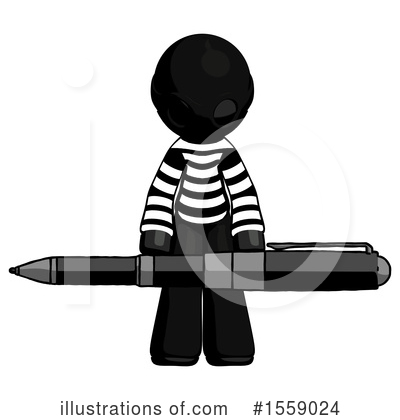 Royalty-Free (RF) Black Design Mascot Clipart Illustration by Leo Blanchette - Stock Sample #1559024