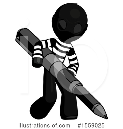 Royalty-Free (RF) Black Design Mascot Clipart Illustration by Leo Blanchette - Stock Sample #1559025