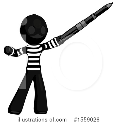 Royalty-Free (RF) Black Design Mascot Clipart Illustration by Leo Blanchette - Stock Sample #1559026