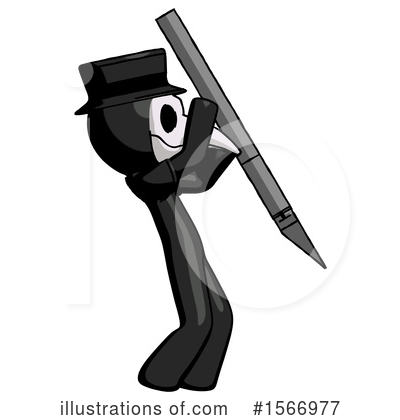 Royalty-Free (RF) Black Design Mascot Clipart Illustration by Leo Blanchette - Stock Sample #1566977