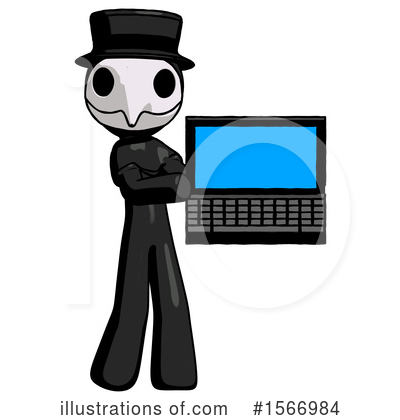 Royalty-Free (RF) Black Design Mascot Clipart Illustration by Leo Blanchette - Stock Sample #1566984