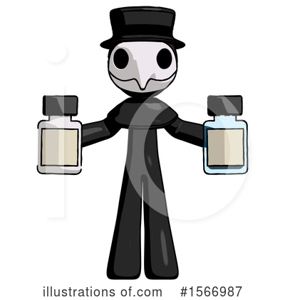 Royalty-Free (RF) Black Design Mascot Clipart Illustration by Leo Blanchette - Stock Sample #1566987