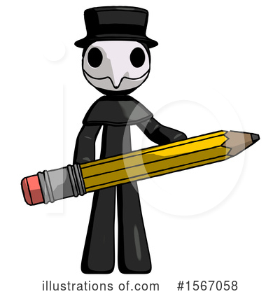 Royalty-Free (RF) Black Design Mascot Clipart Illustration by Leo Blanchette - Stock Sample #1567058