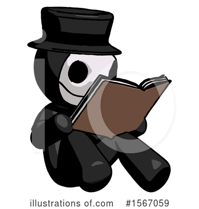 Royalty-Free (RF) Black Design Mascot Clipart Illustration by Leo Blanchette - Stock Sample #1567059