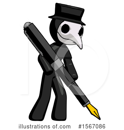 Royalty-Free (RF) Black Design Mascot Clipart Illustration by Leo Blanchette - Stock Sample #1567086