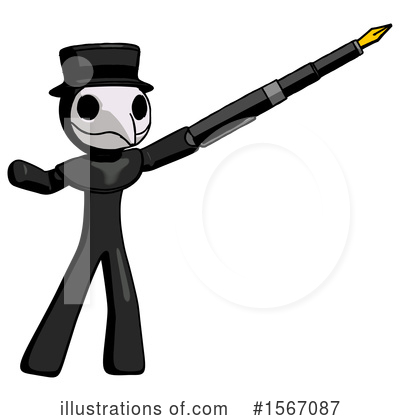 Royalty-Free (RF) Black Design Mascot Clipart Illustration by Leo Blanchette - Stock Sample #1567087
