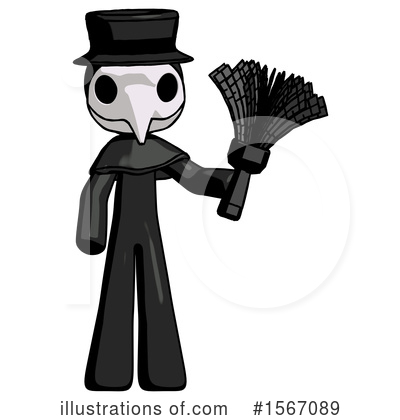 Royalty-Free (RF) Black Design Mascot Clipart Illustration by Leo Blanchette - Stock Sample #1567089