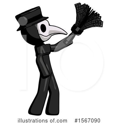 Royalty-Free (RF) Black Design Mascot Clipart Illustration by Leo Blanchette - Stock Sample #1567090